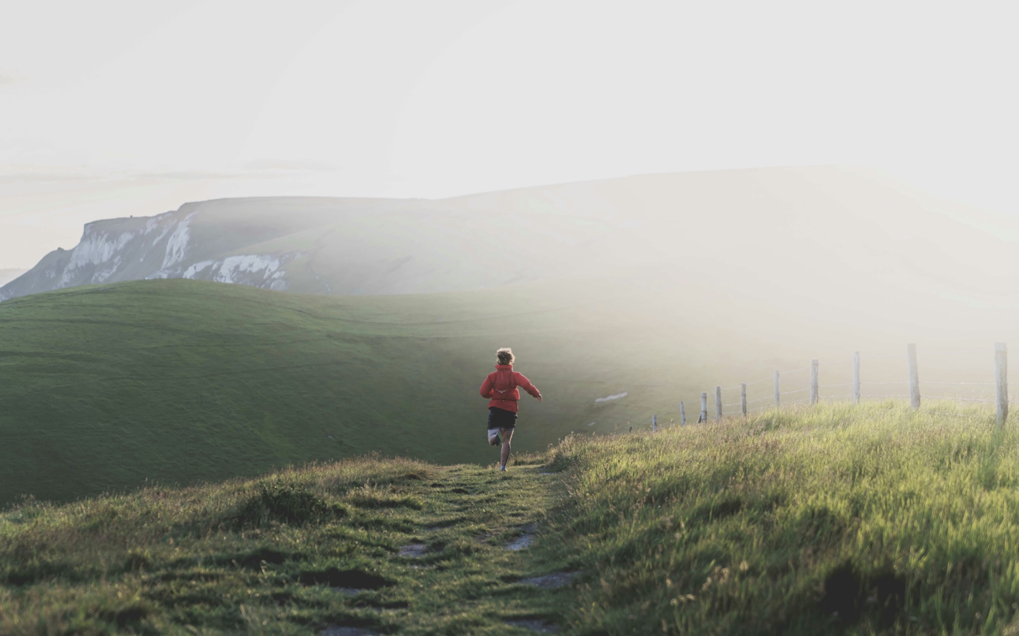 Women Running on Mountain