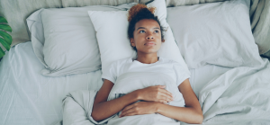 Young Woman Trying to Sleep